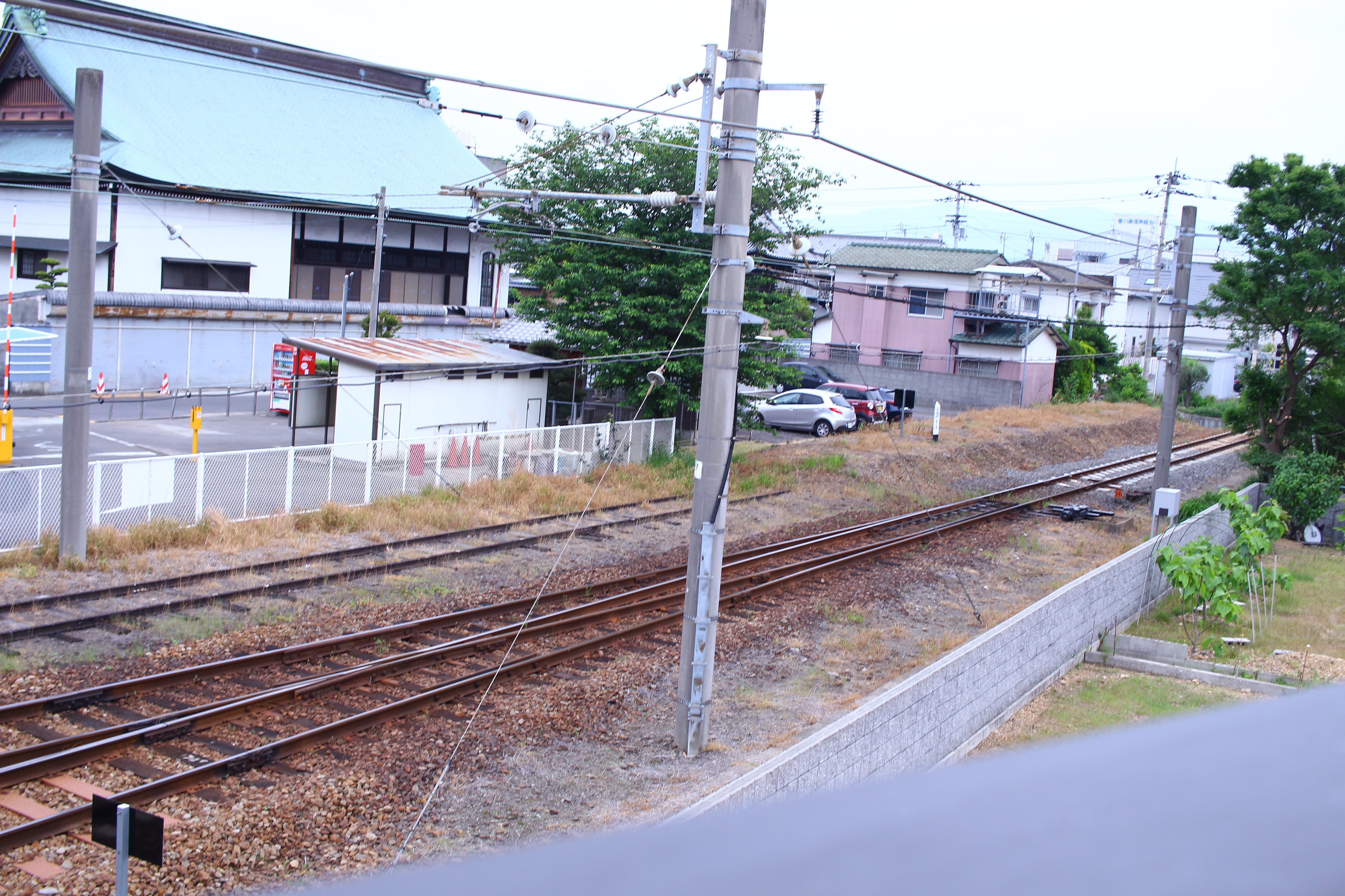 ベランダから見た線路