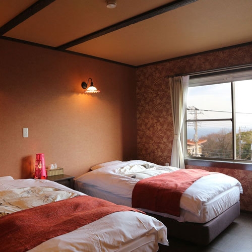 【ツイン】セミダブルサイズベッド♪◆檜風呂付◆2階の5号室