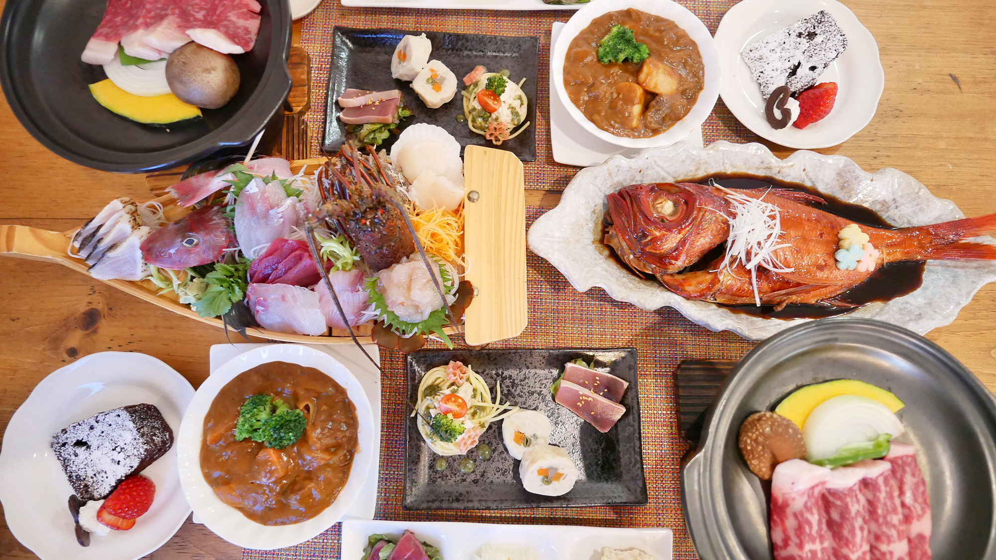 【夕食一例】伊勢海老お刺身7点盛り