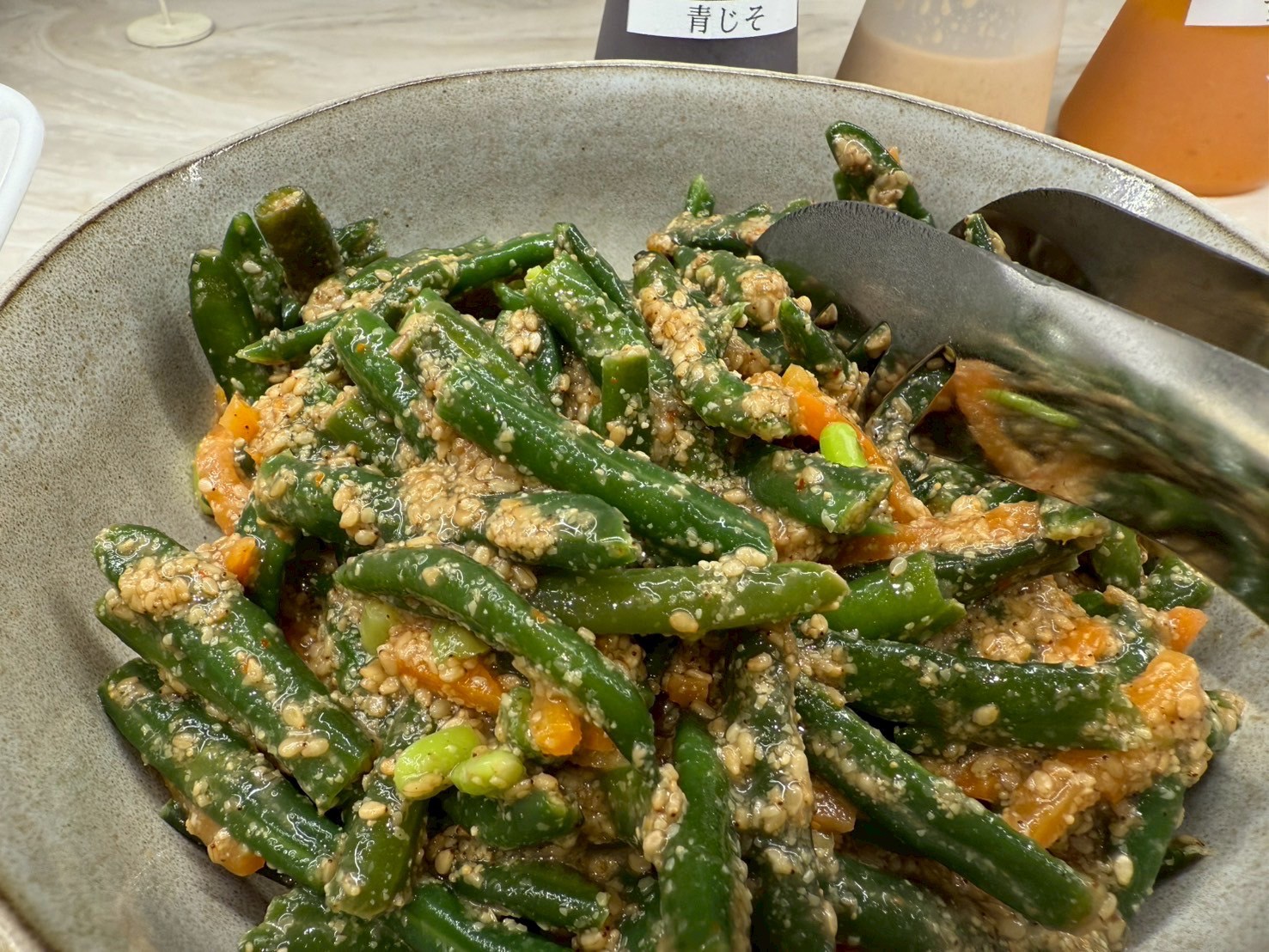朝食　インゲンの胡麻和え