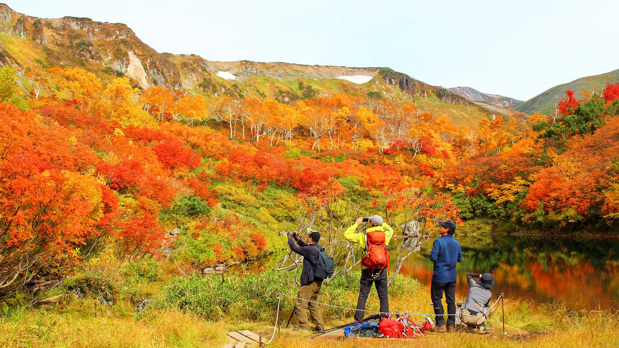・大雪山の秋の様子　見事な紅葉に胸が躍ります
