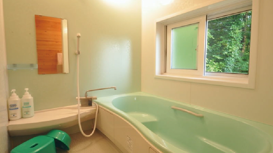 【緑ログ】さわやかミントグリーンのお風呂。