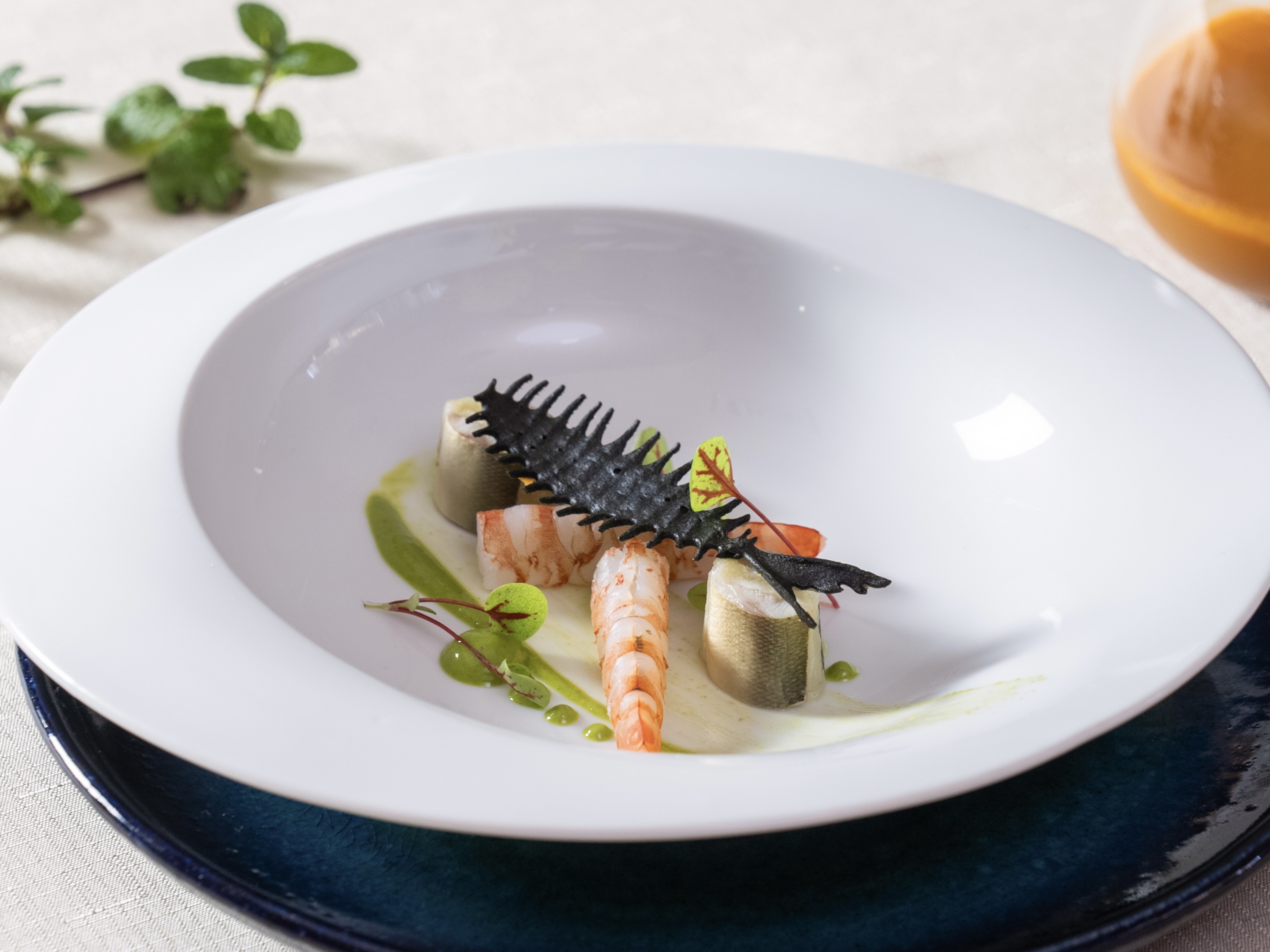 【夕食】2025春夏スペシャルディナーコース｜魚料理~黒山三滝のように~