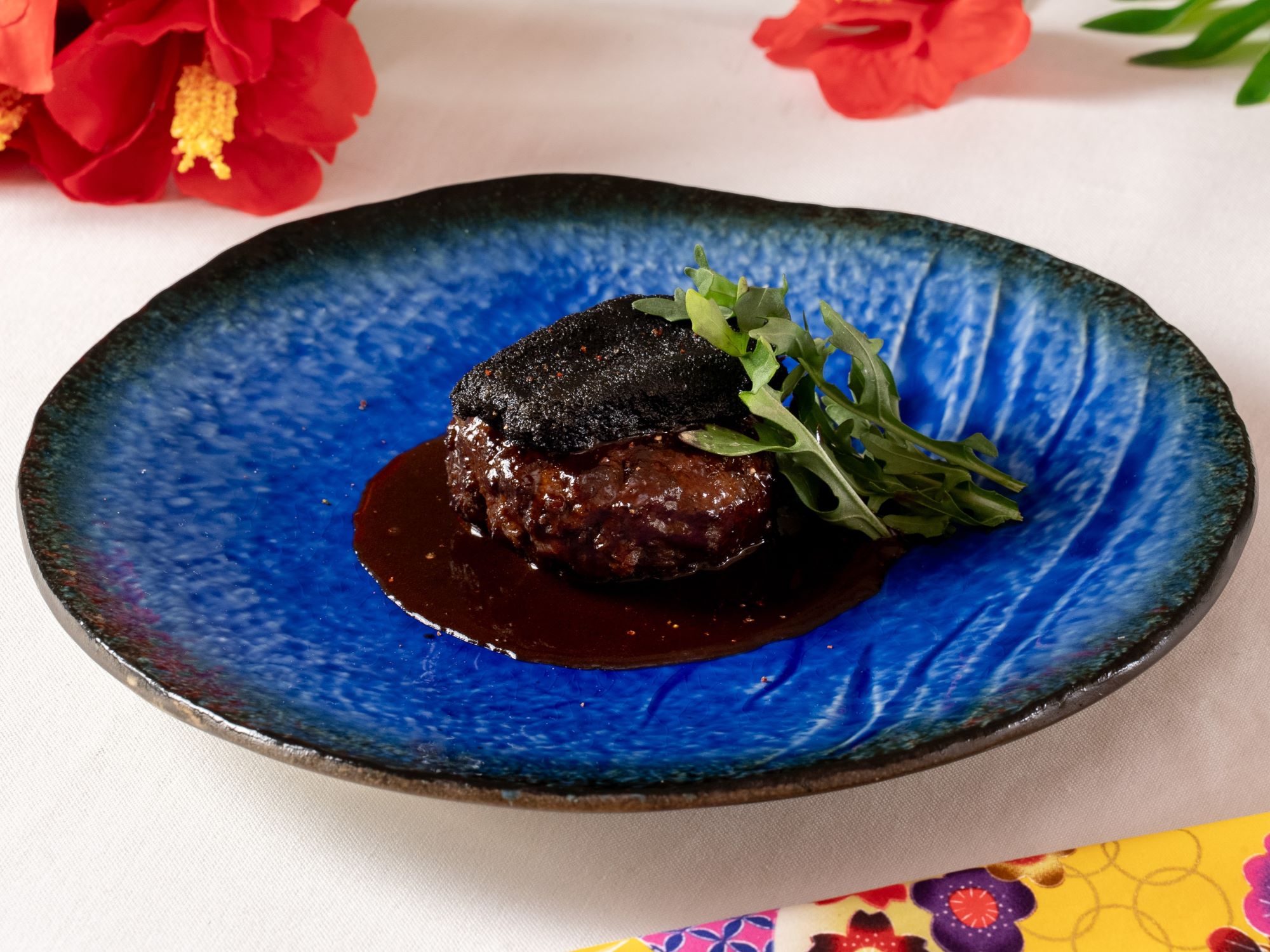 【夕食】石垣島コラボディナーコース｜石垣ハンバーグ ロッシーニ風