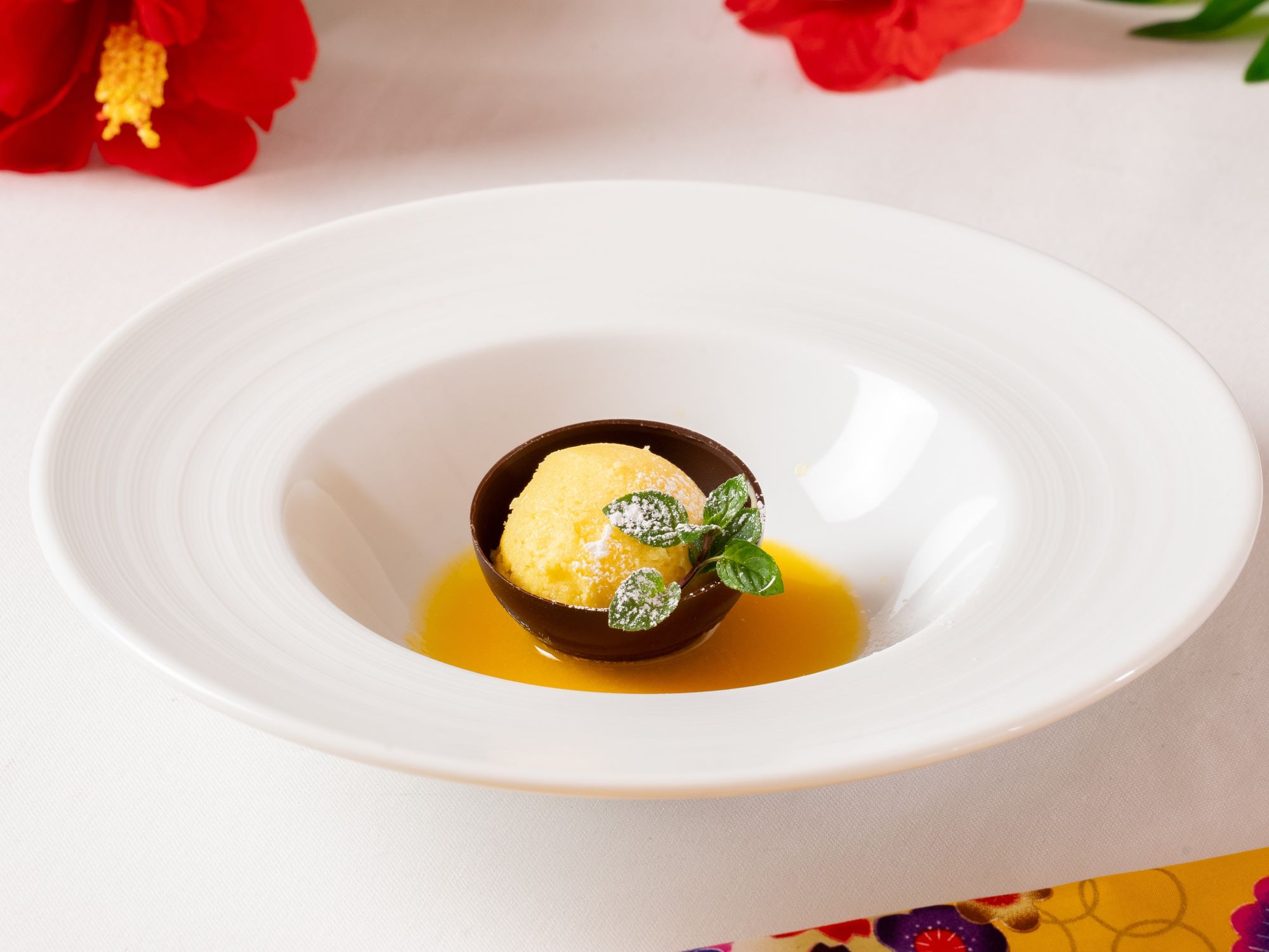 【夕食】石垣島コラボディナーコース｜マンゴーアイス