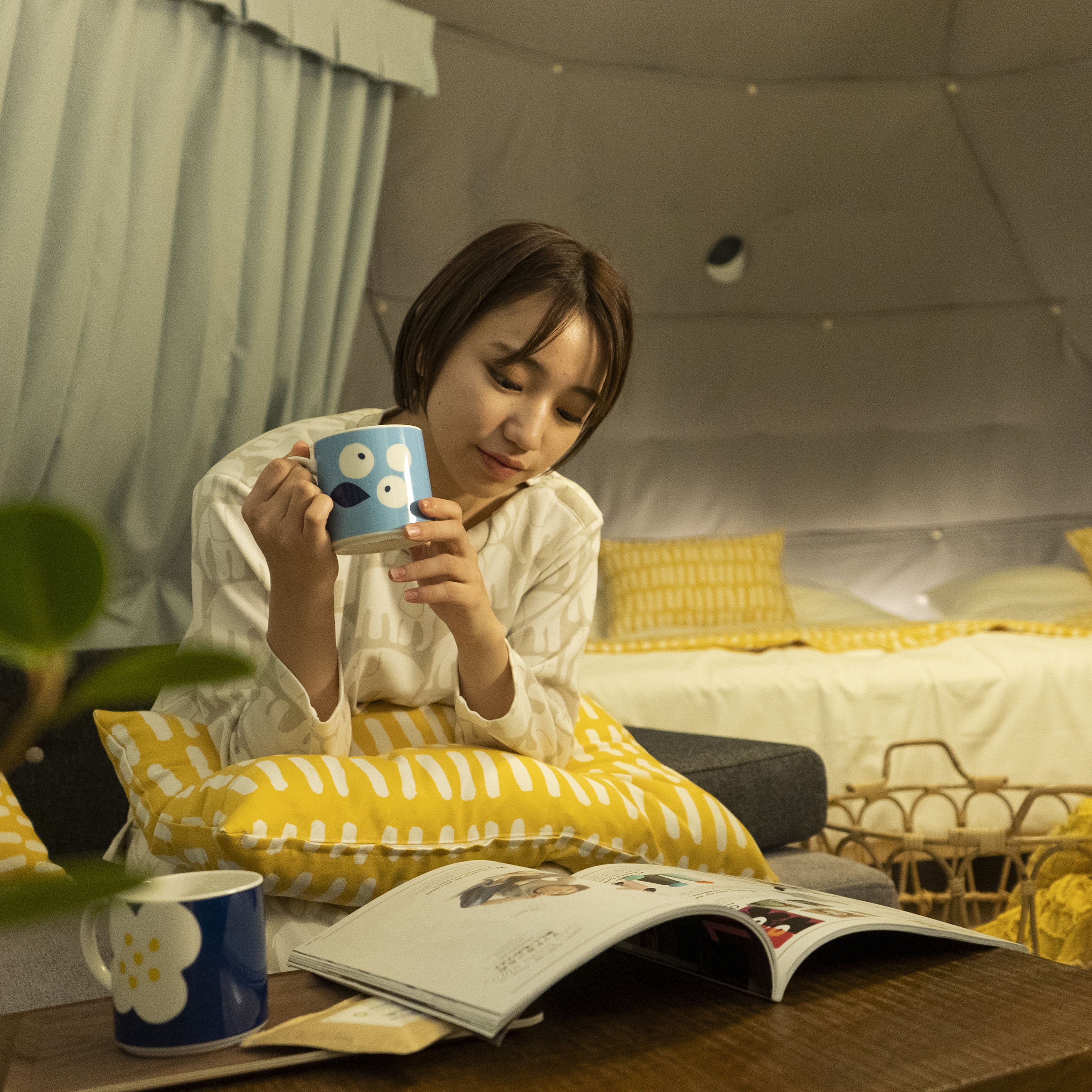 【客室】空中グランピングドーム｜定番の丸いドーム型テントで、心安らぐひとときをお過ごしください。