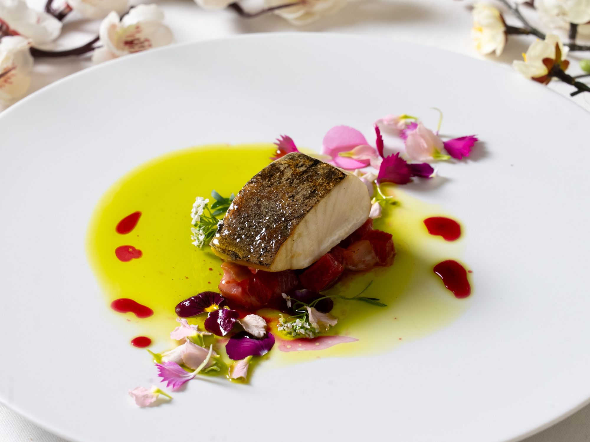 【夕食】2026梅スペシャルディナーコース｜鰆のポワレ