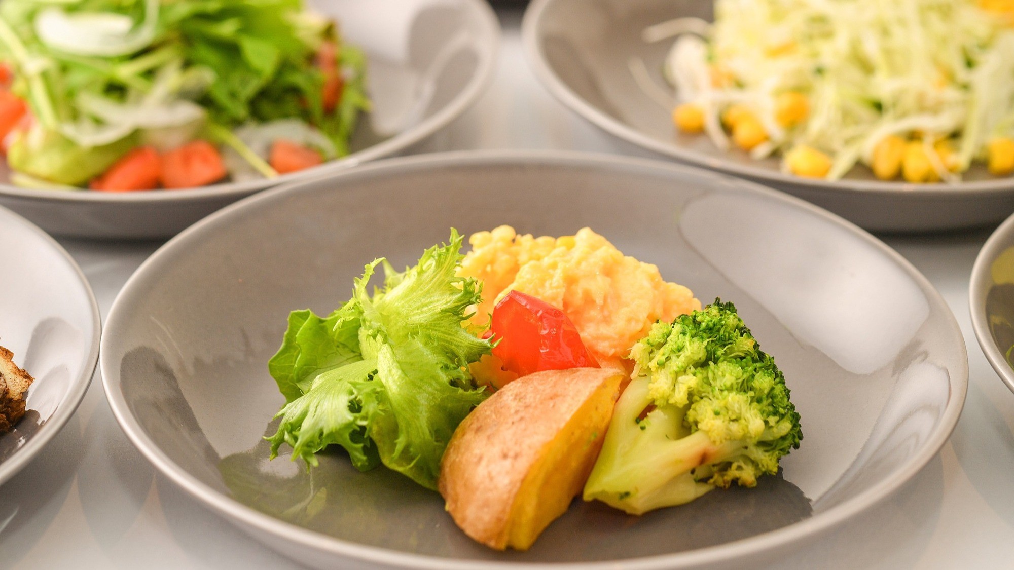 野菜を食べて健康朝食