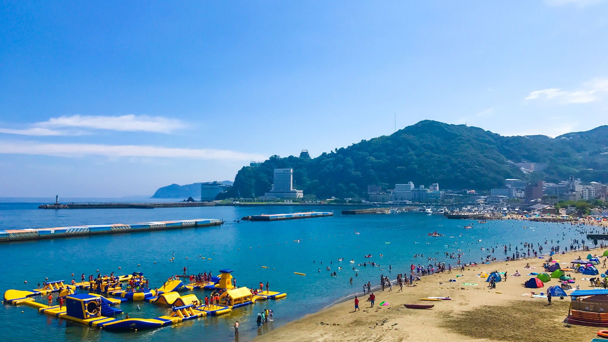 【観光】熱海サンビーチの「サンビーチウォーターパーク」はお子様連れにも人気(7～8月)
