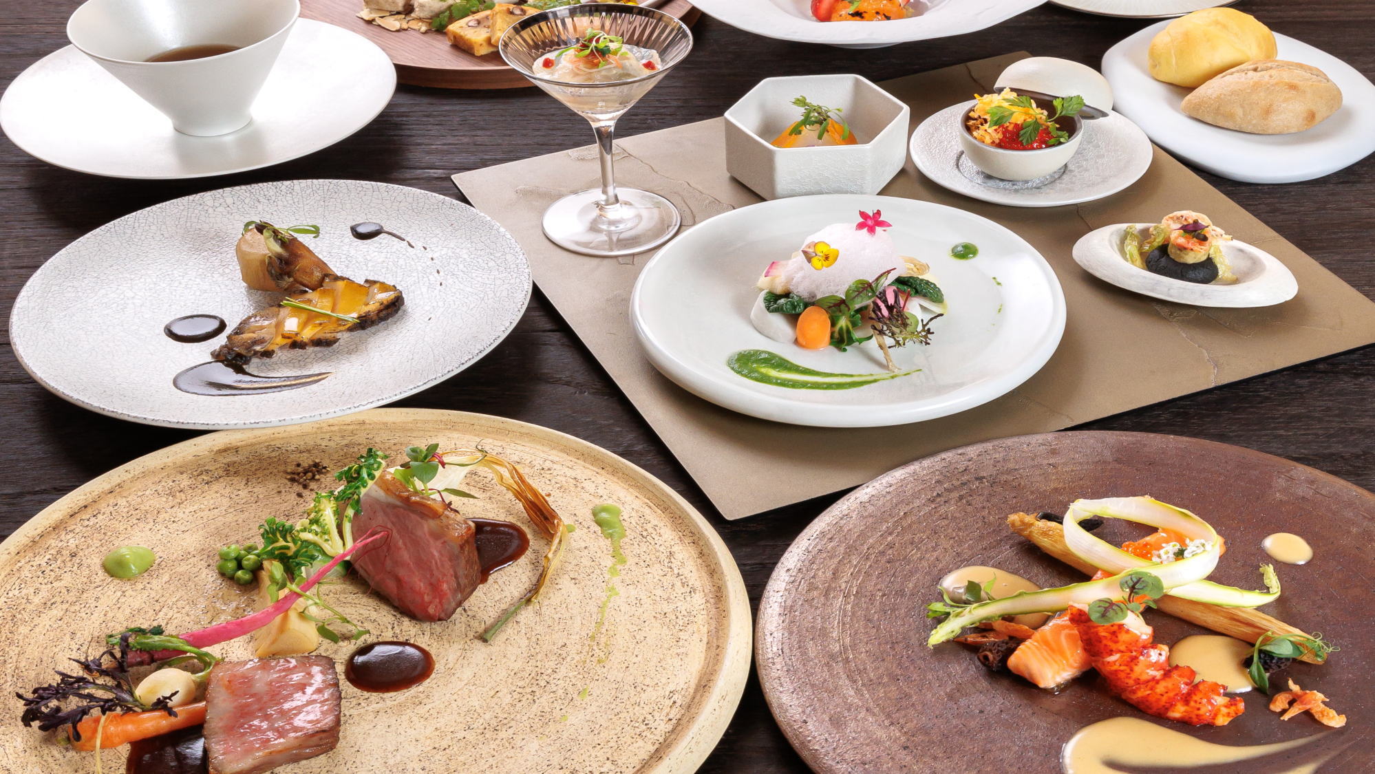 【春季会席フレンチ】食材にこだわった豪華フレンチコース※イメージ。