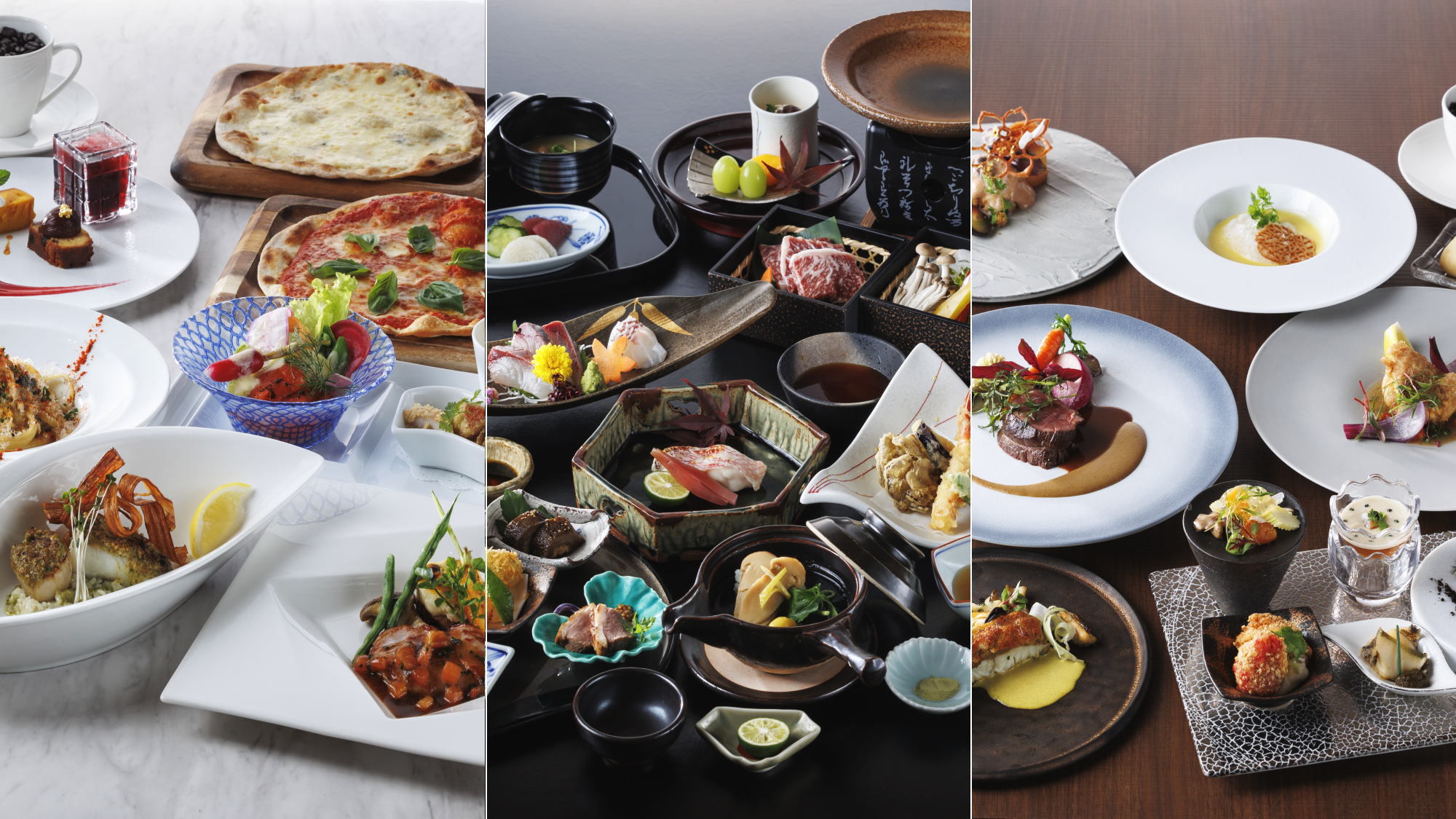 【3連泊でホテル満喫】＜ご夕食：第1部＞イタリアン〜和食〜フレンチと、食を楽しむ特典付き連泊プラン♪