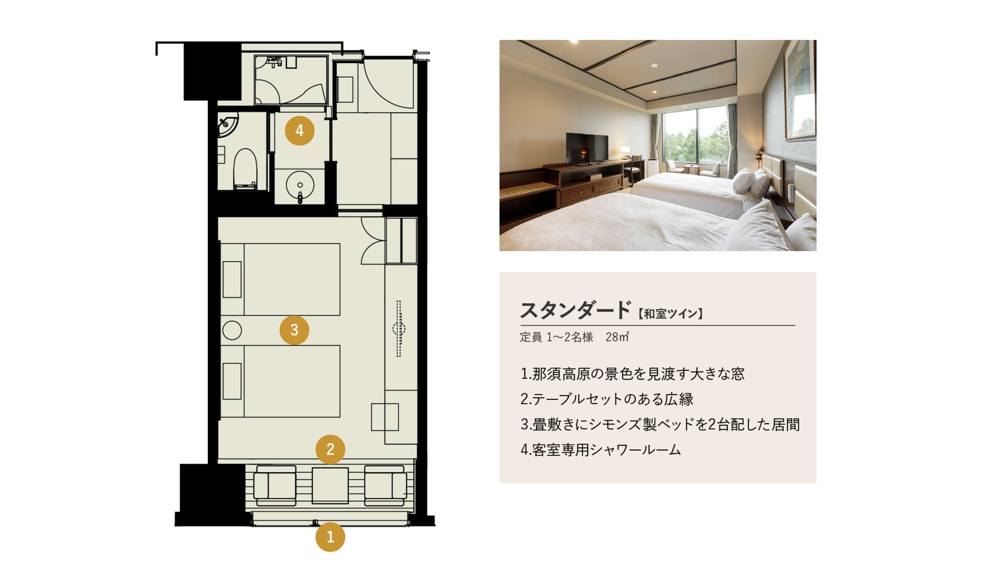 スタンダード【和室ツイン】間取り図