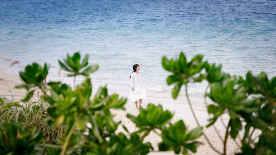 「小路ぬける砂浜の宿」イメージ　プライベートビーチのような開放感たっぷりの海