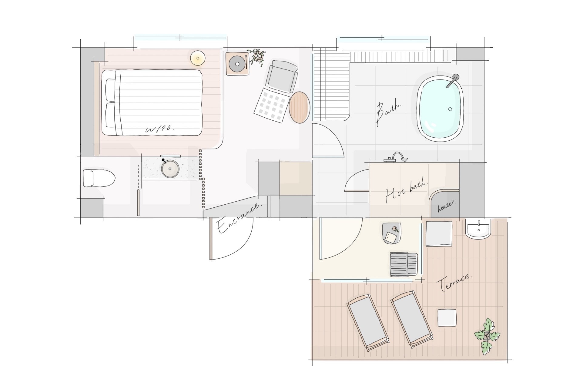 SAUNA　SUITE｜お昼12時までのんびりする、late night プラン