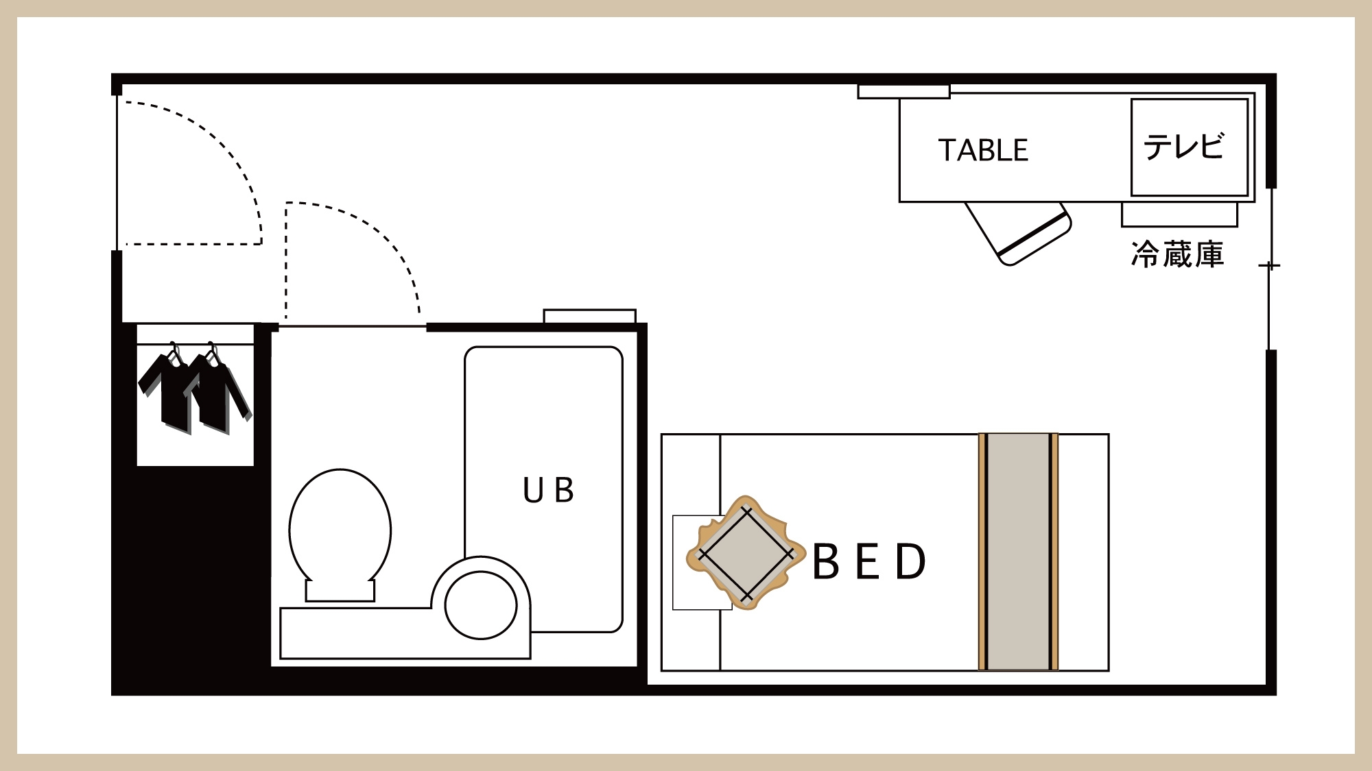 ◇セミダブルルーム◇間取り