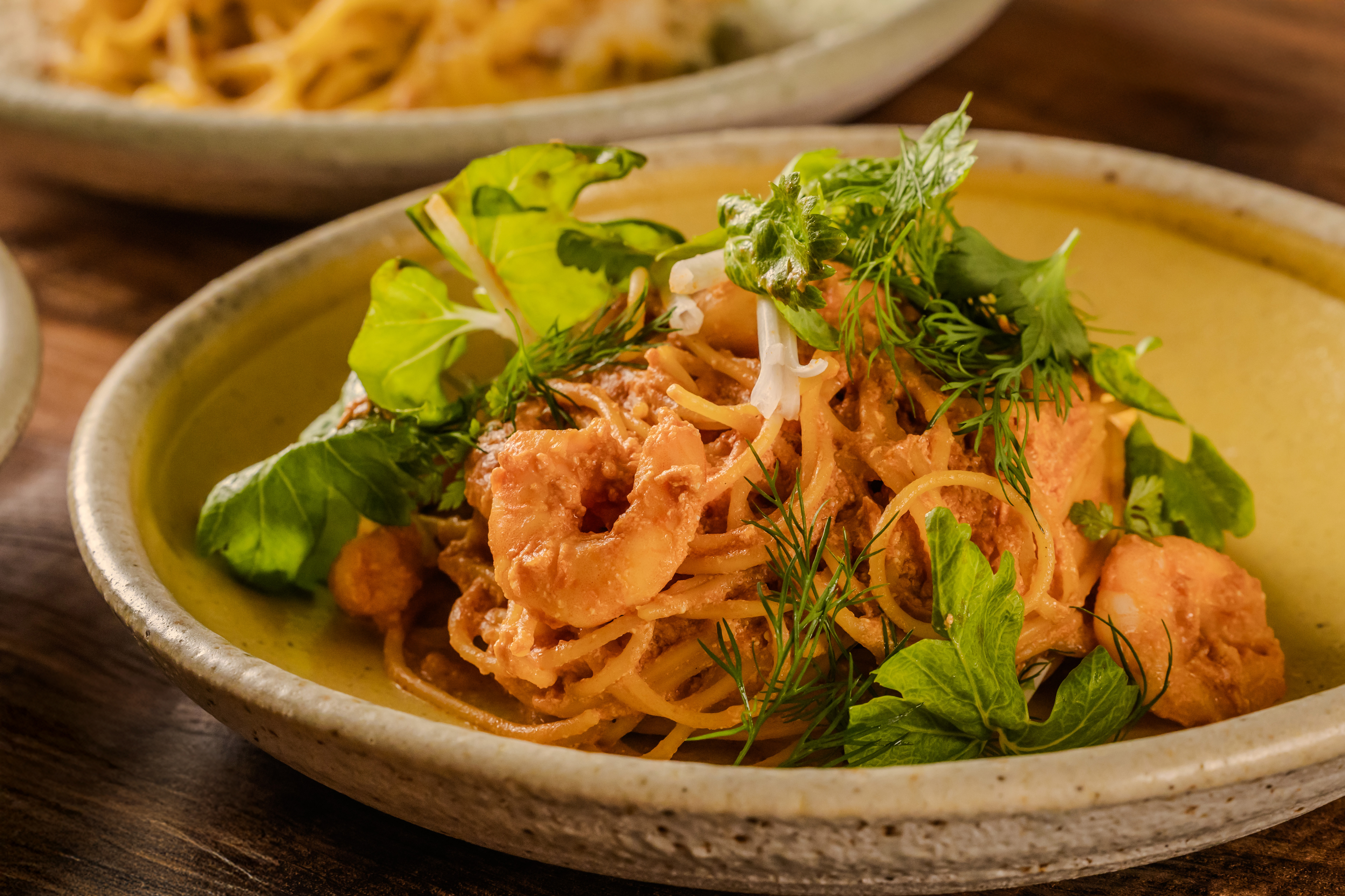 海老とリコッタチーズのビスク風パスタ