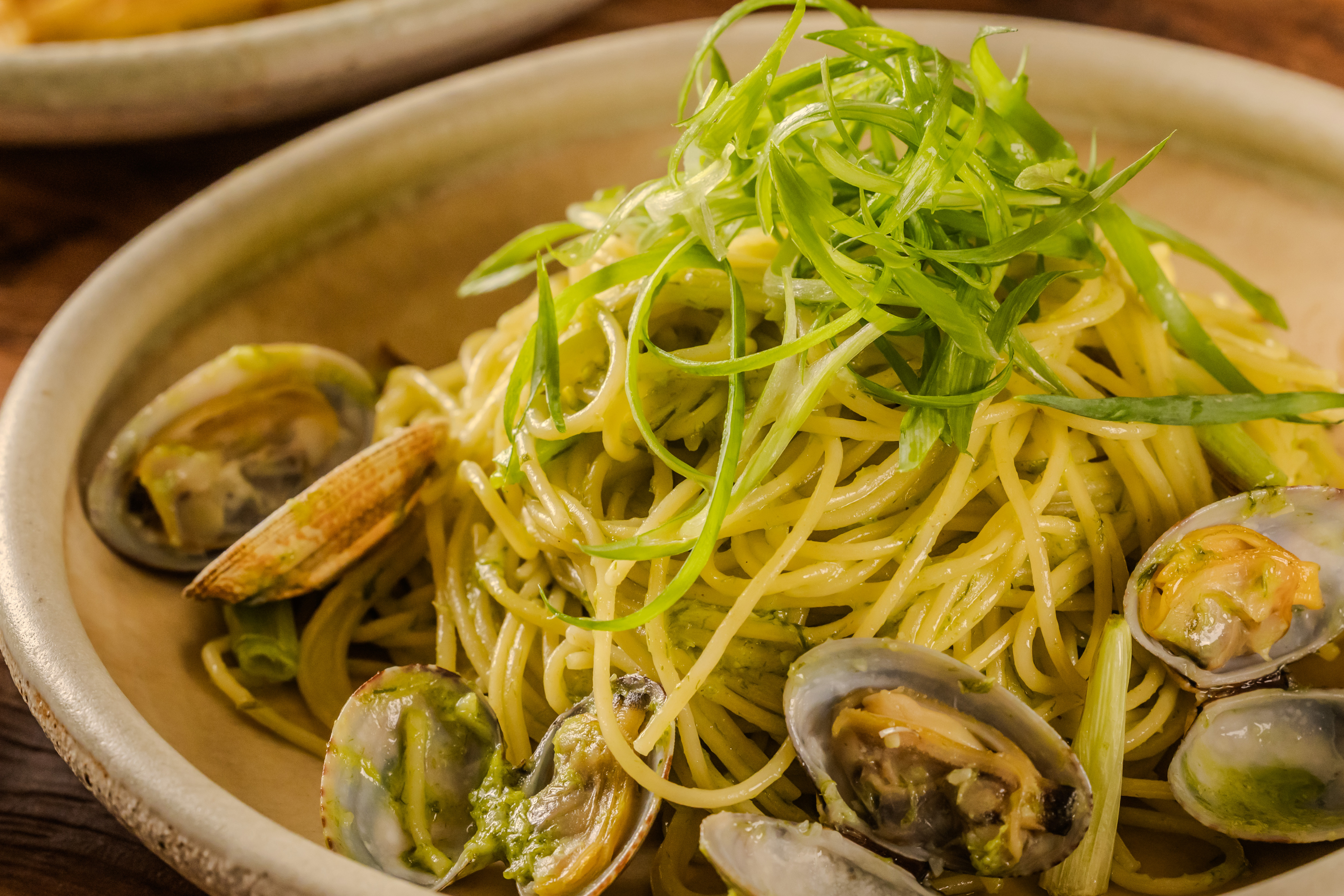 あさりと九条ねぎのパスタ