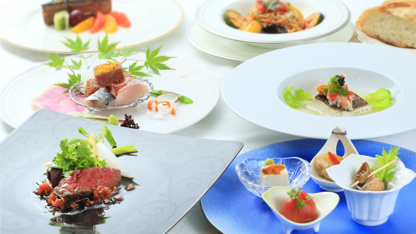 【さき楽28】5種から選べる本格ディナーコース■ブレックファストもお好みでチョイス／夕朝食付