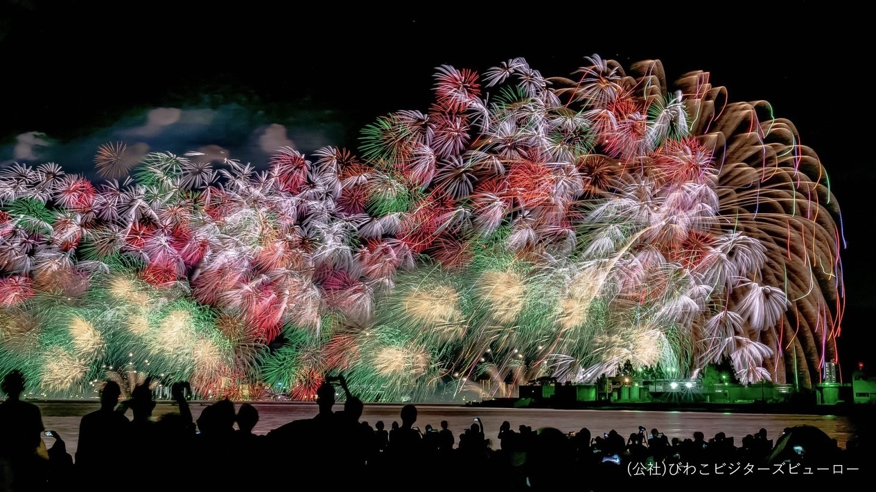 【びわ湖大花火大会2024　有料観覧席　普通席付き】一万発の花火が琵琶湖の夜空を彩ります＜食事なし＞
