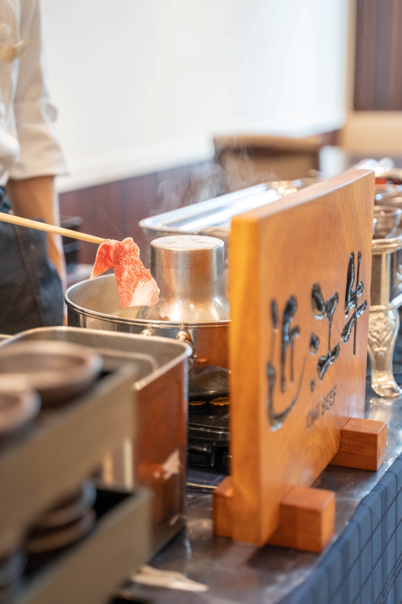 【朝食】近江牛のしゃぶしゃぶ