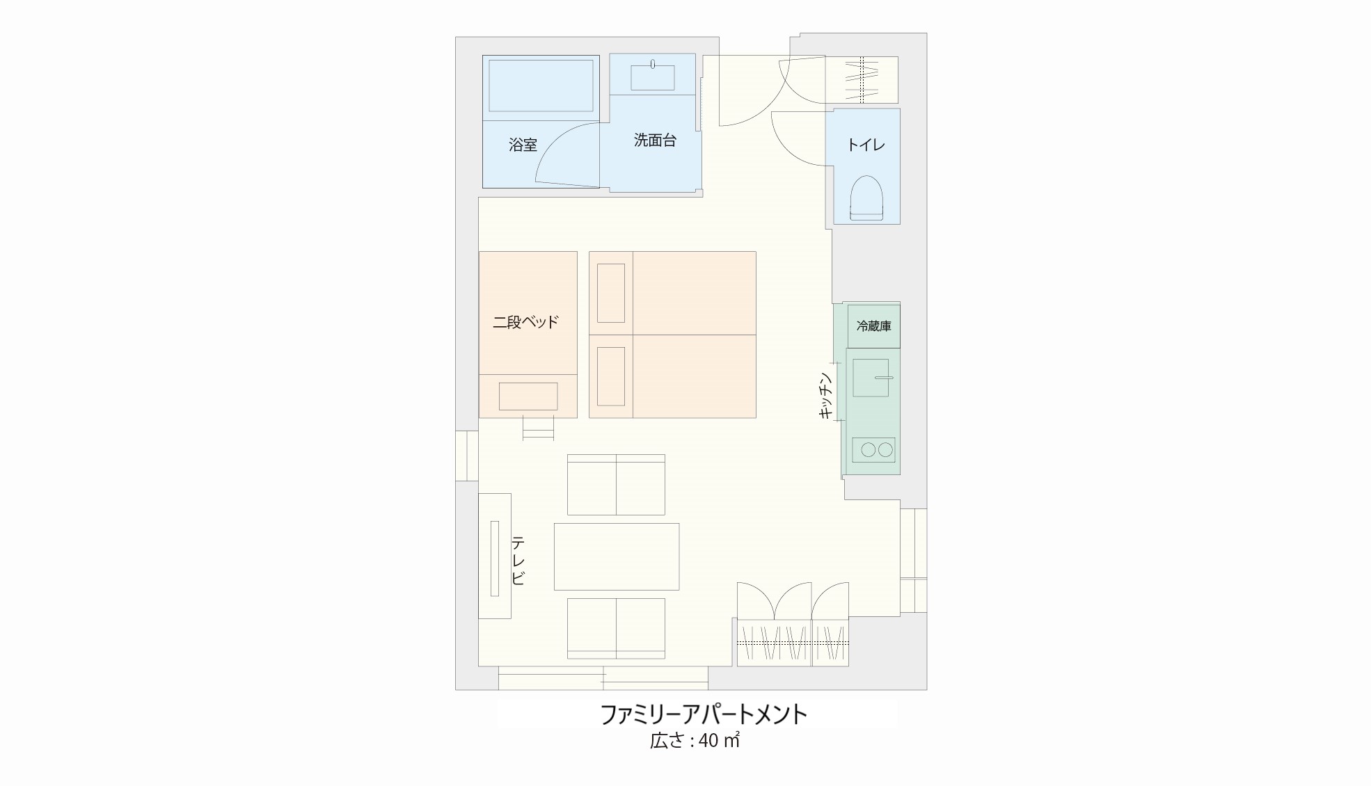ファミリーアパートメント 間取り図