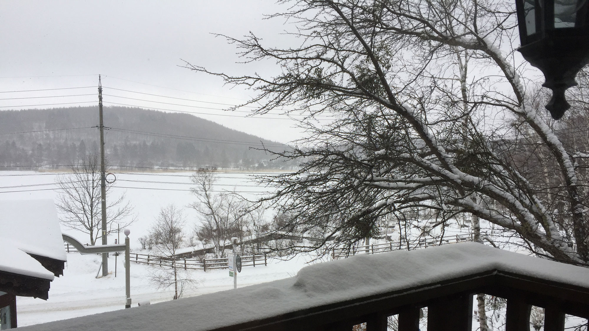 ホテルからの冬景色