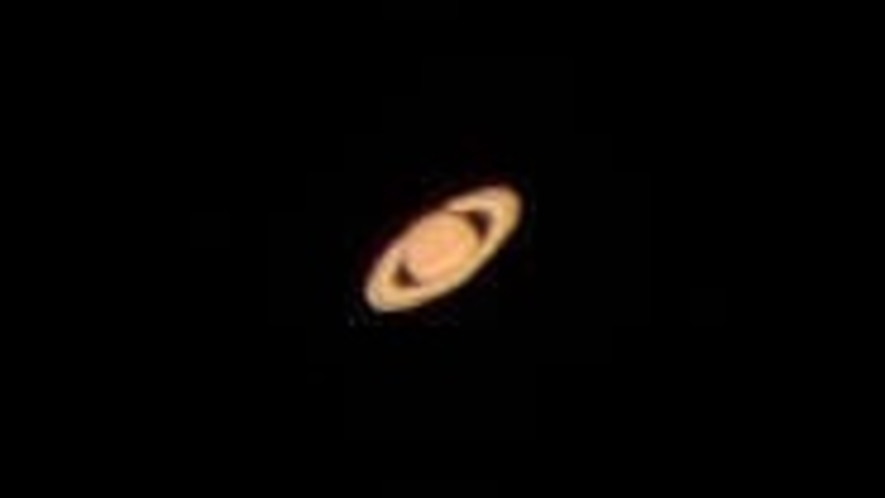 ホテル屋上の天文台から見た土星