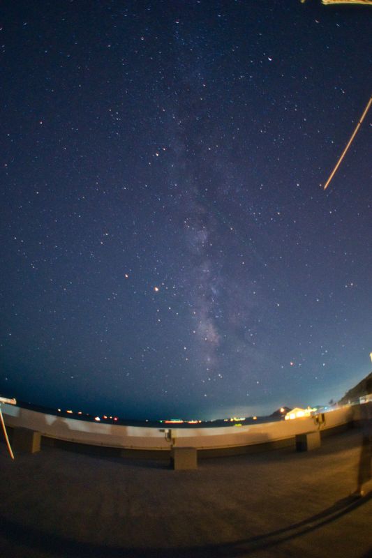 ホテル屋上からの星空