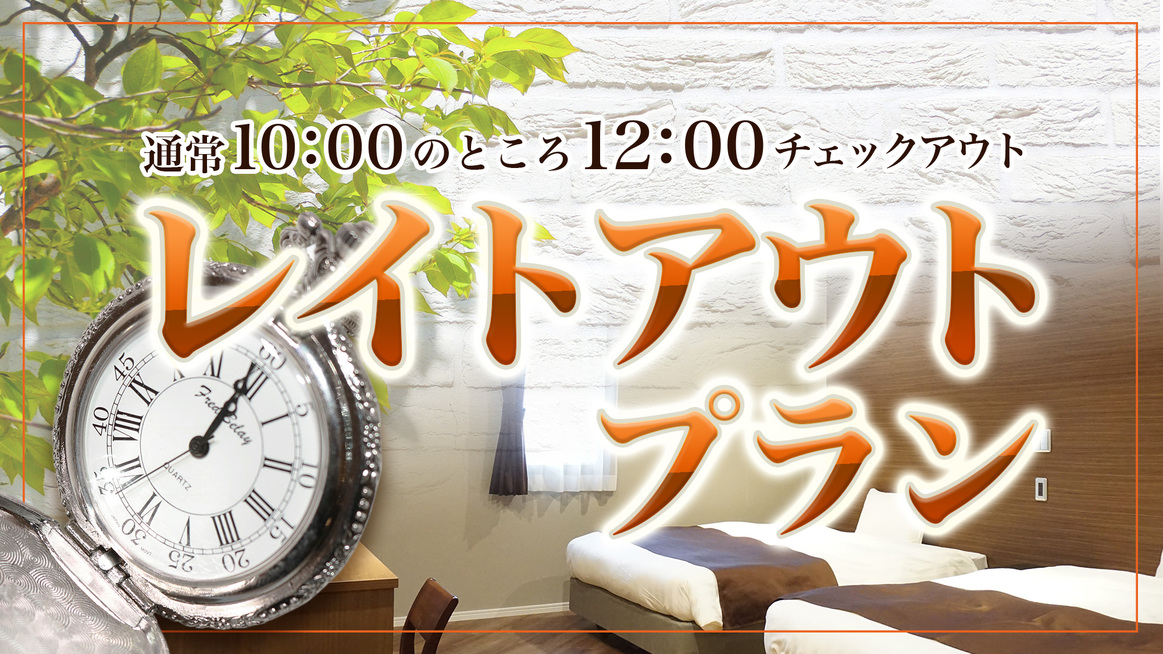 【一般客室】☆最大21時間滞在☆レイトアウト12時プラン　素泊まり