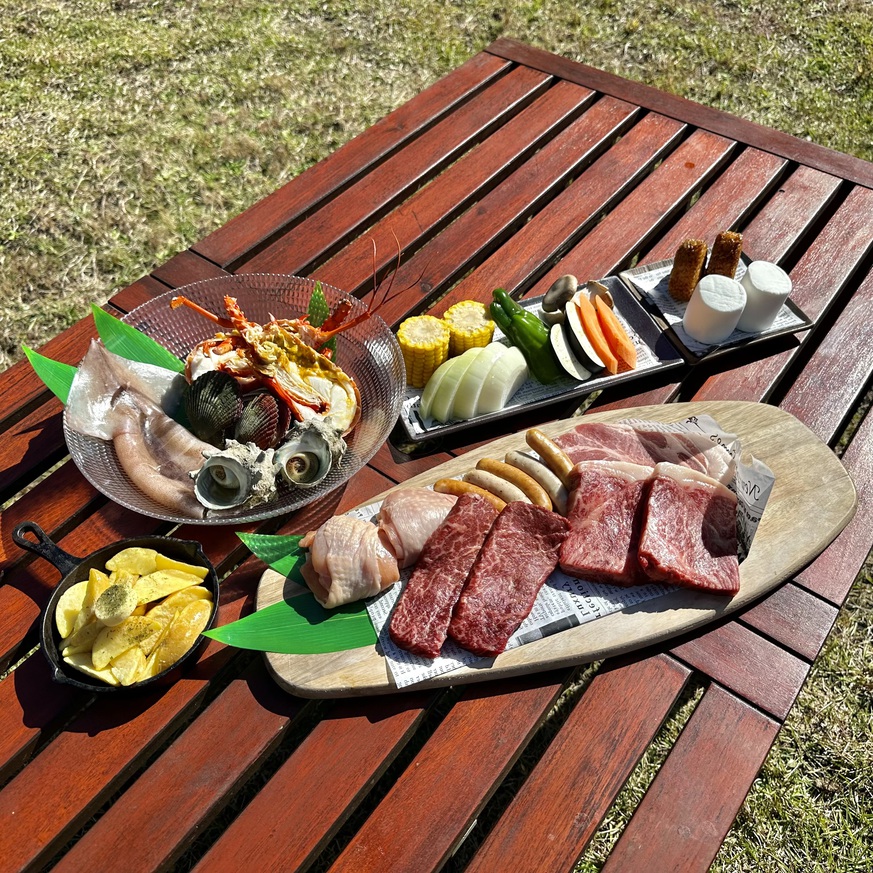 ★【お料理ランクアップ】気軽に！贅沢に！グランピング！ゆったりキャンプ気分夕食BBQプラン