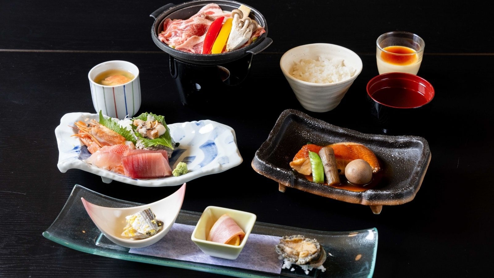 【竜宮会席×おばんざいビュッフェ】稲取温泉名物「金目鯛の煮付け」さざえ・鮑《海の幸を堪能》｜1泊2食