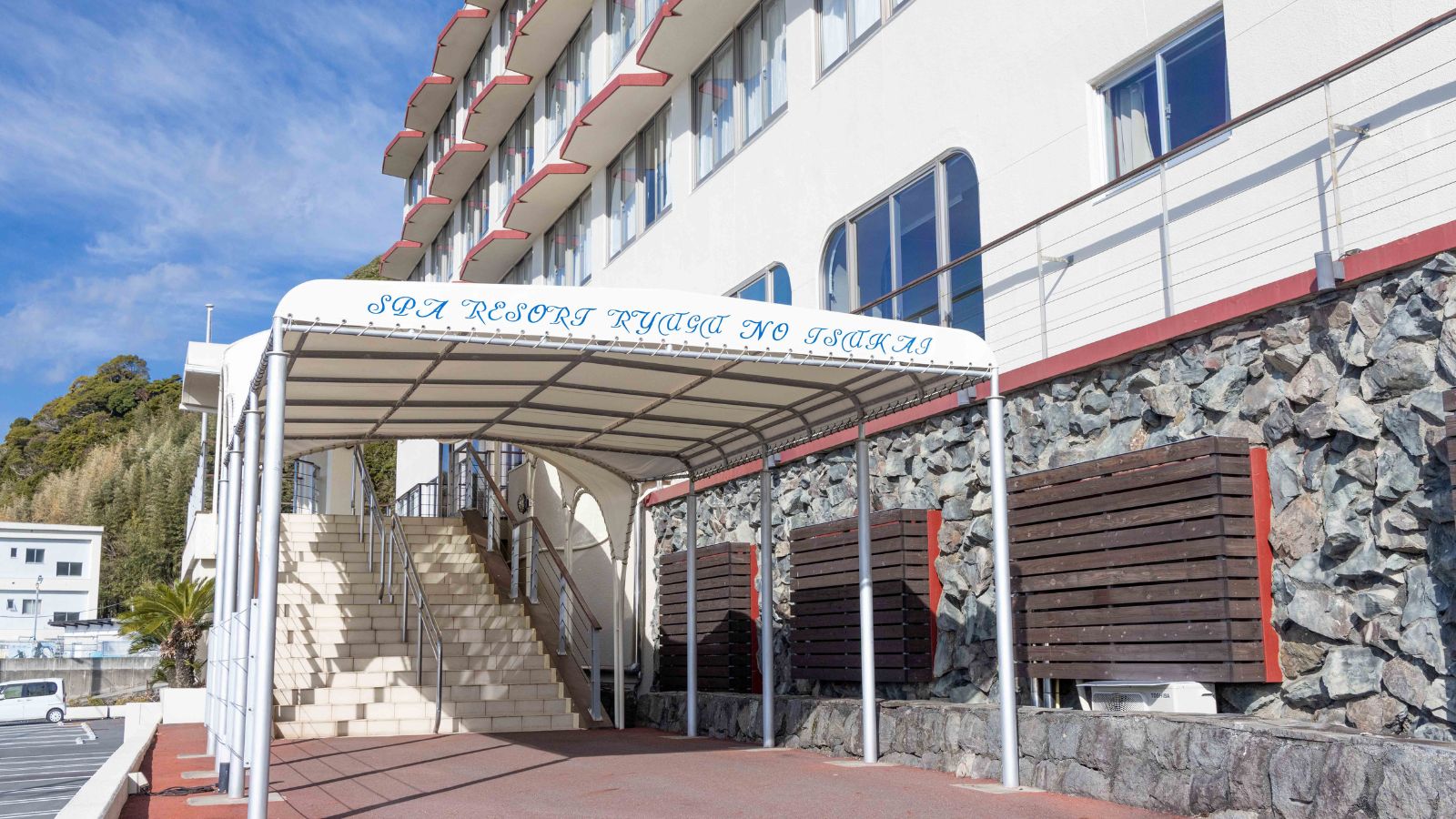 ホテル　正面階段