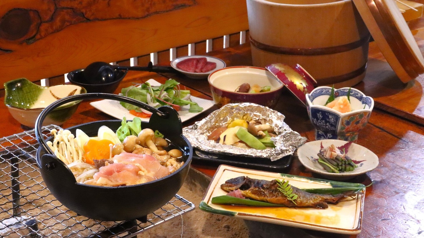 【鍋プラン】囲炉裏で味わう鍋料理♪木曽の伝統を感じる築130年の宿で過ごす《1泊2食》　
