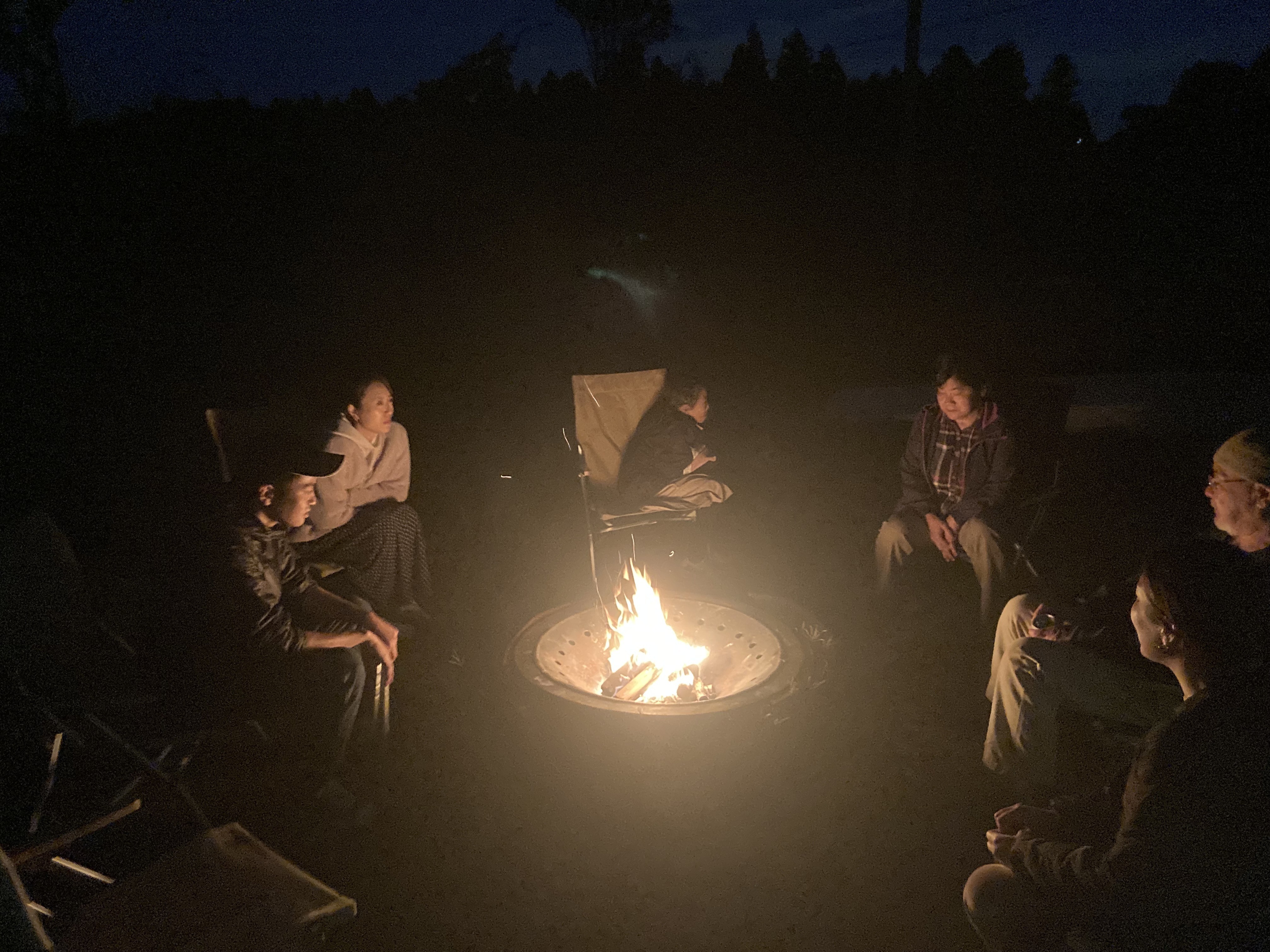 風結い本館　焚き火