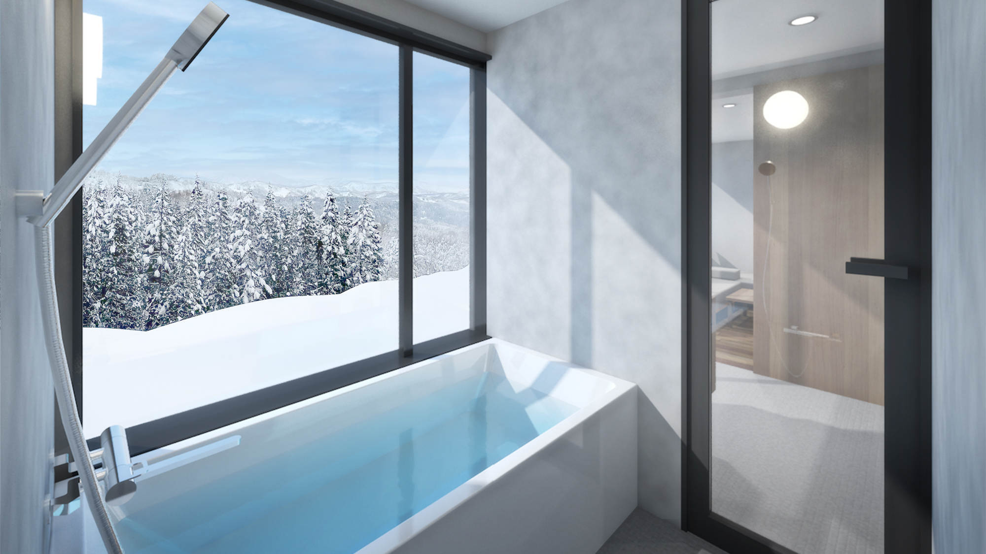 ・Room1／ビューバス（展望風呂）からの眺めにうっとり。