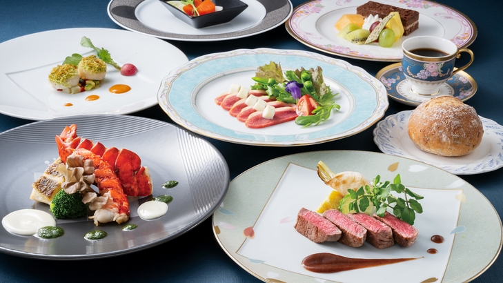 ＜洋食プラン＞『亀岡牛のステーキ・オマール海老』の贅沢な洋食コース