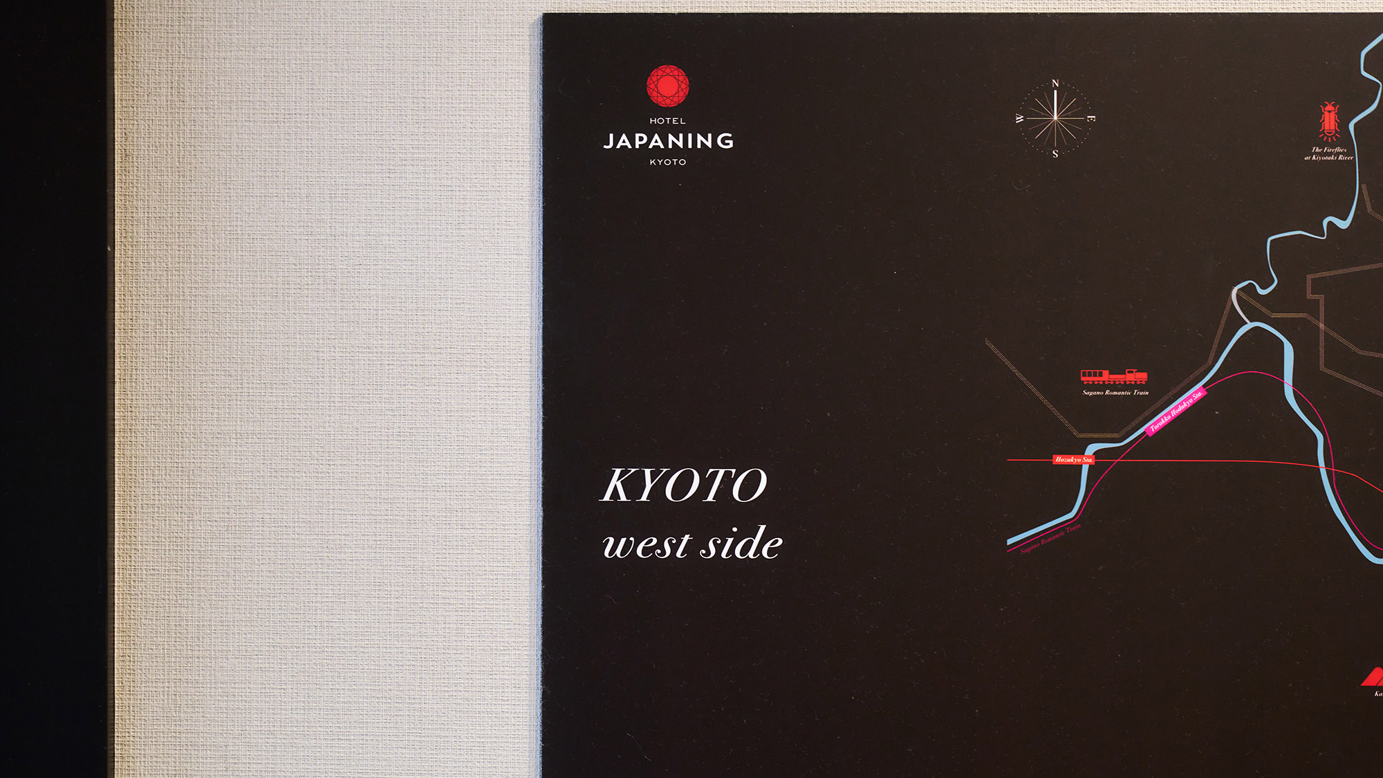 ・【館内設備】京都の西側、東側がわかりやすい地図がございます。観光の参考にお使いください