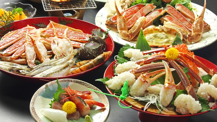 【活松葉ガニフルコース・茹で付き】関西の冬の最高の味！生蟹を心いくまで食す豪華コース♪