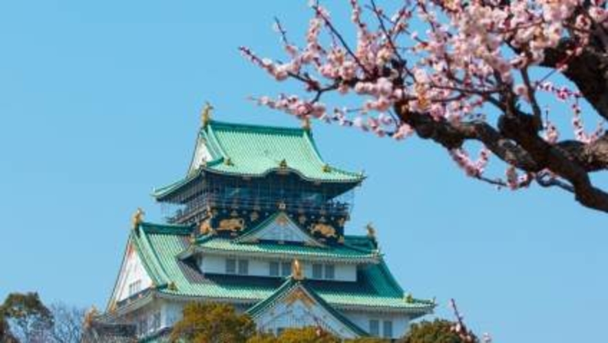 大阪城と桜