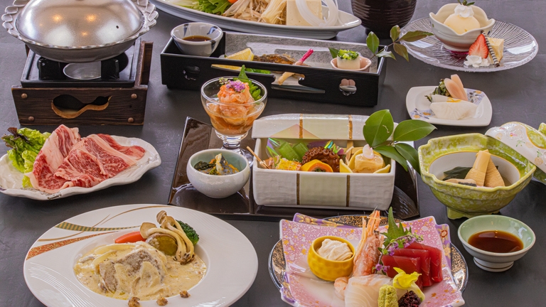 【楽天スーパーSALE】【グルメプラン】ご夕食は大人気の「国産和牛を熔岩プレート焼き」付の特別献立♪