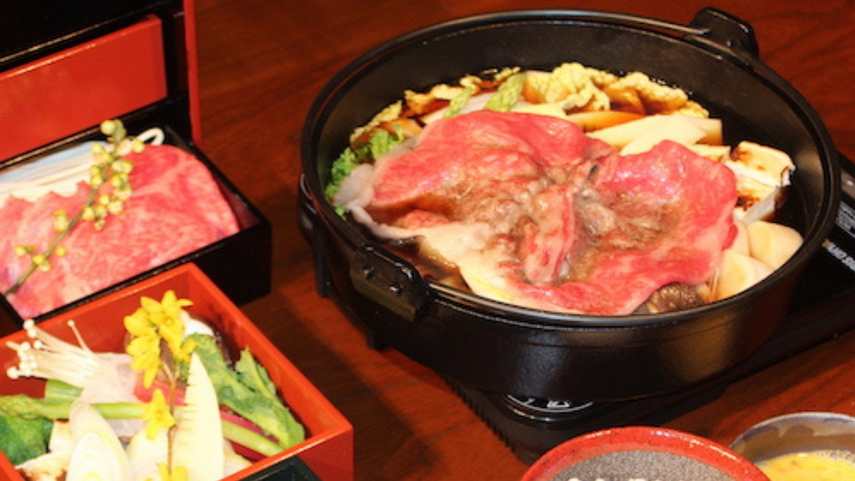 京町家での夕食　京野菜たっぷりすき焼き