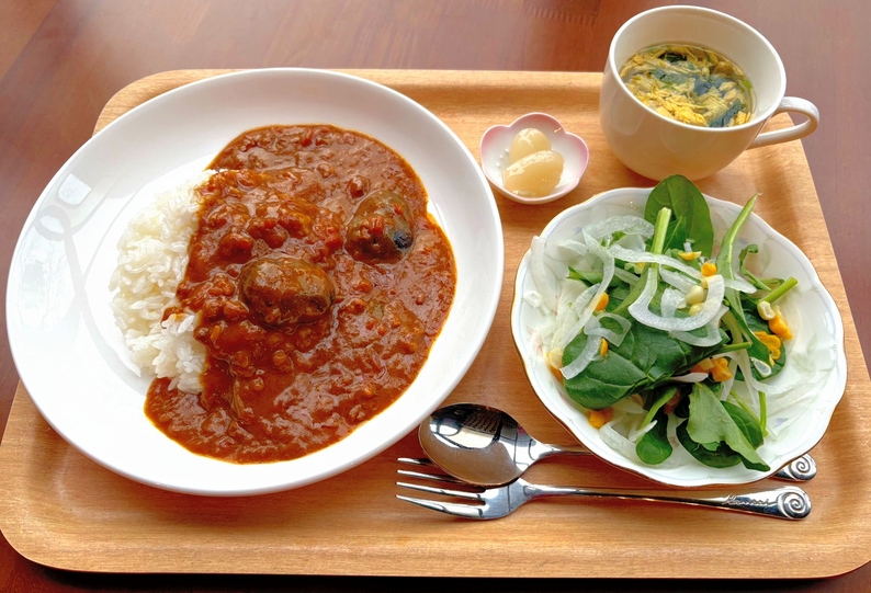【NEW！】大分ご当地グルメ「豊後きのこカレー」サラダセット付★ご夕食のみプラン★