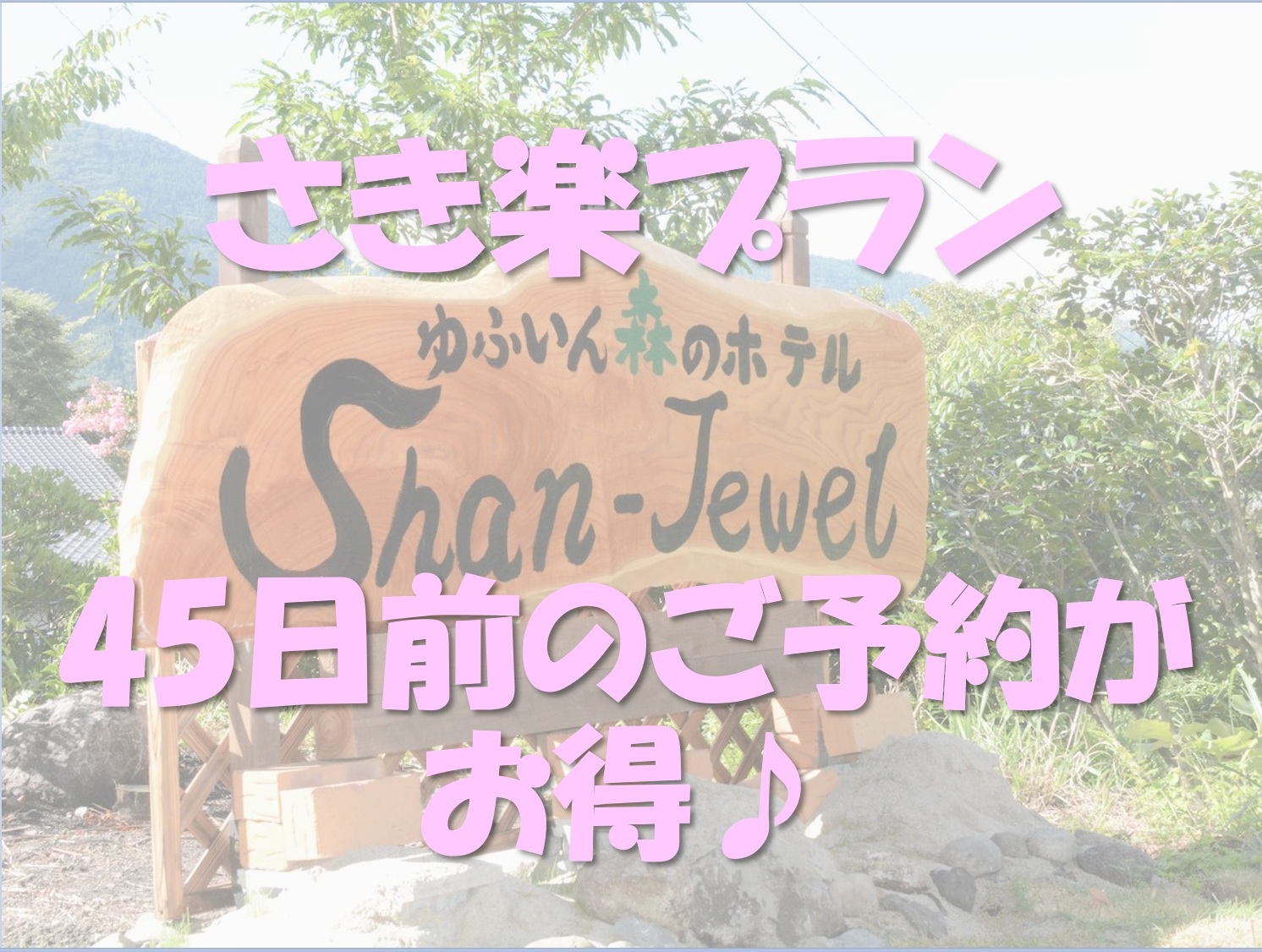 【さき楽45】お得にご予約！　★素泊まり★　特注和畳ベッド付モダンルームと貸切温泉でおもてなし♪