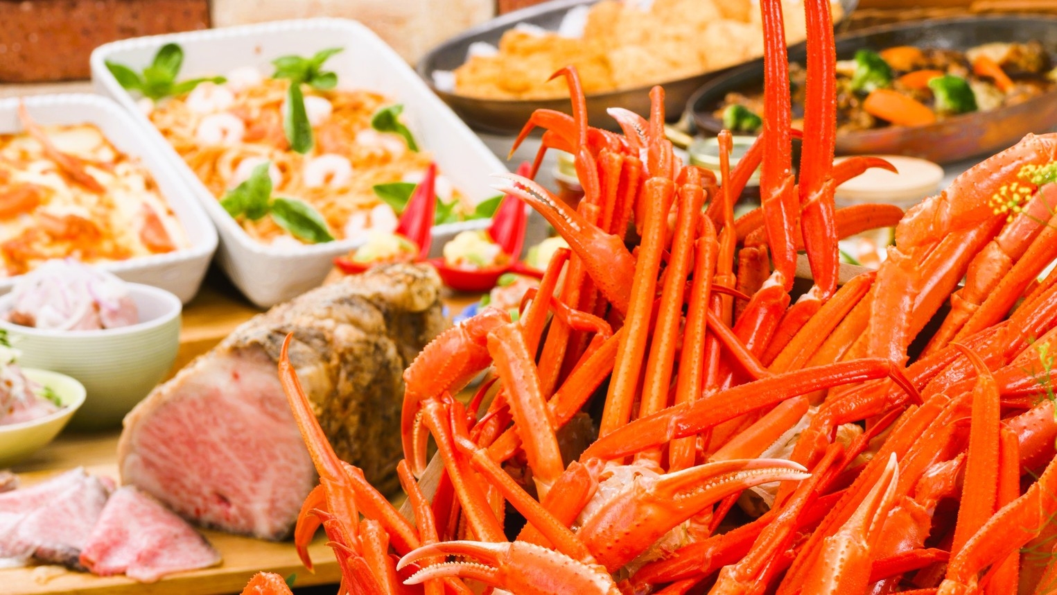 期間限定★プリプリ海鮮を満喫！【エビ・カニ祭り】ごちそうバイキング宿泊プラン