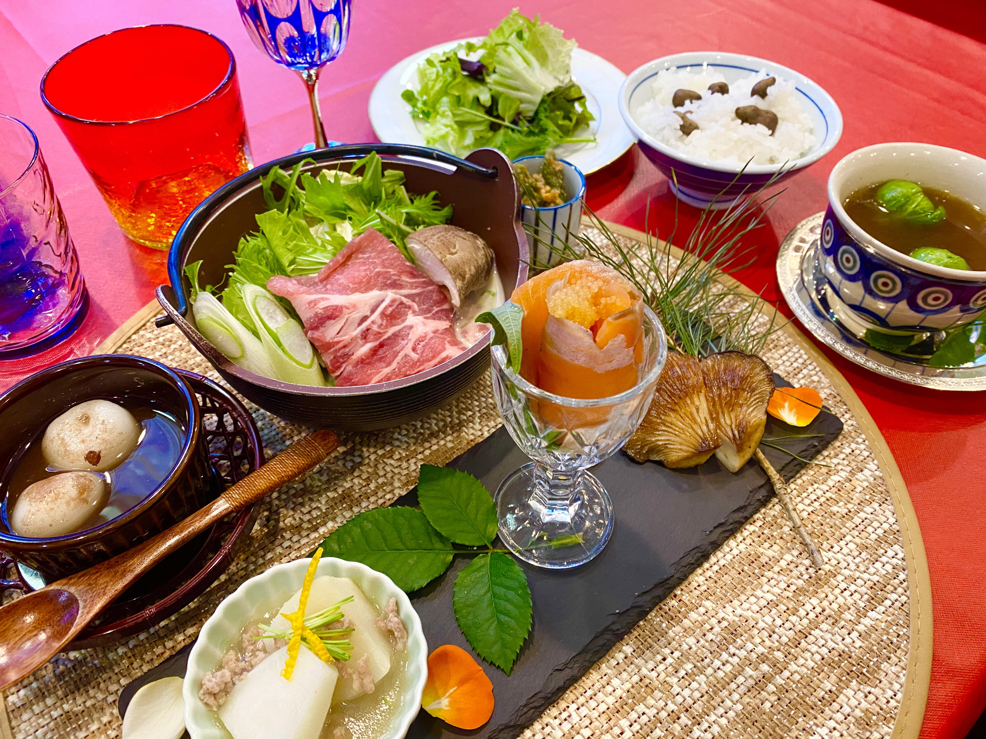 信州の素材を生かした 和洋創作お料理 少量お料理　メインはお魚料理