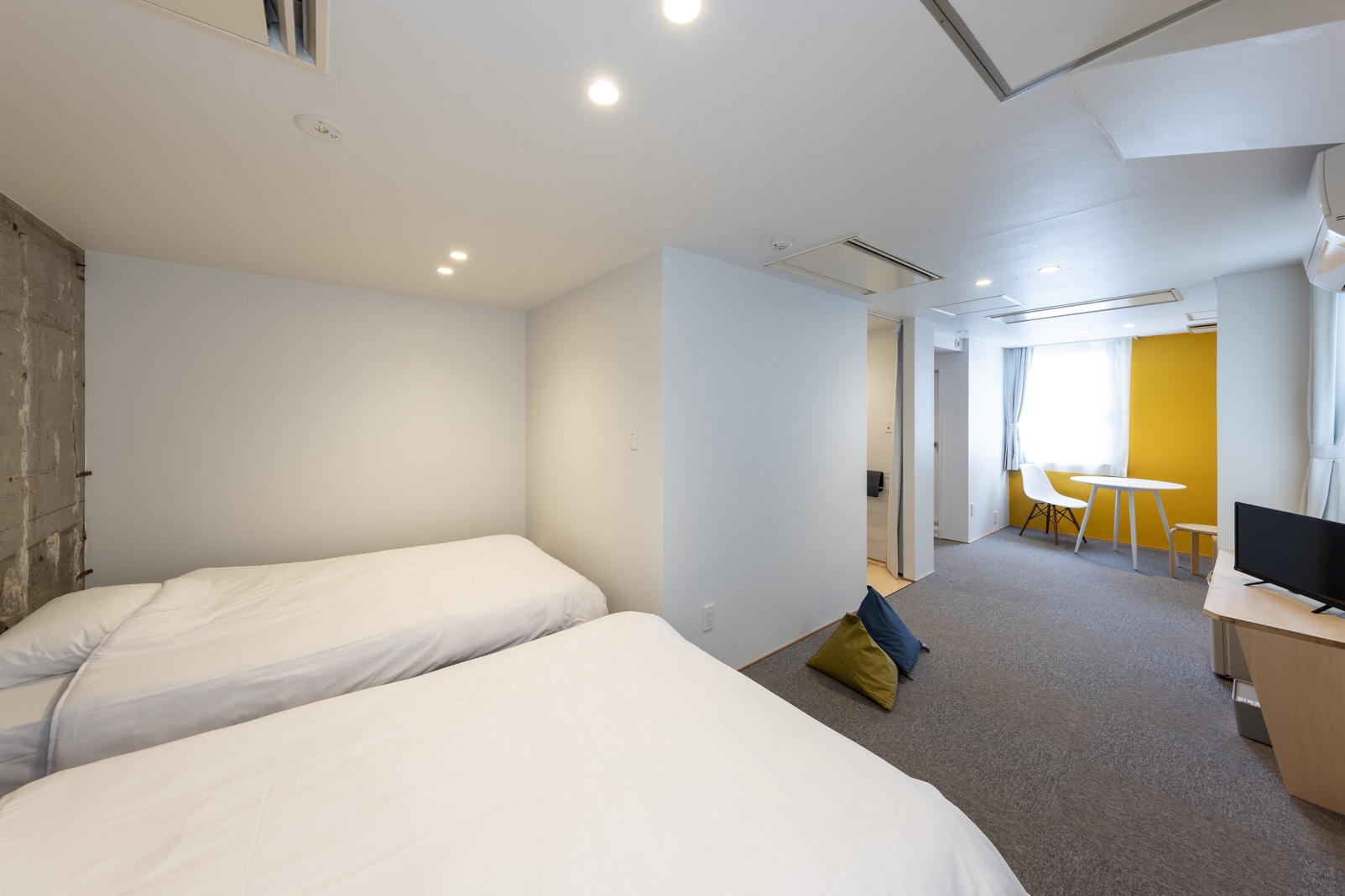 【基本プラン】金沢駅徒歩5分♪最大2名(セミダブル2台ツインルーム）・Crasco旅音201号室