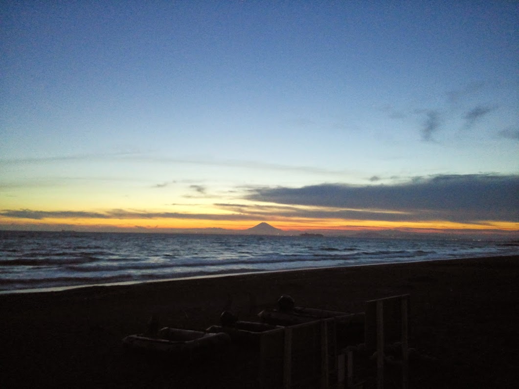 夕方の富士山