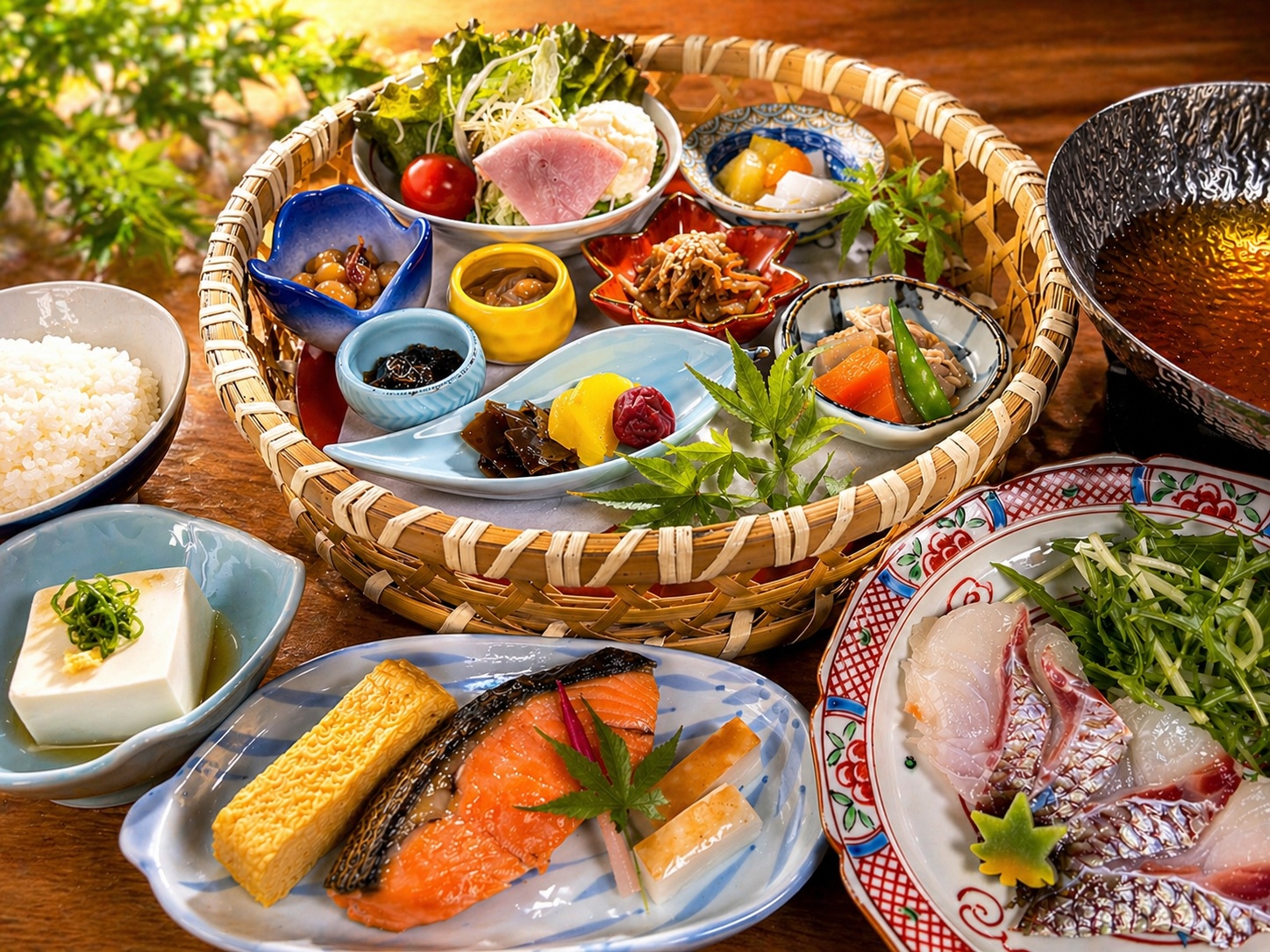 現在、期間限定で朝食時に「鯛しゃぶ」をご提供しております。 朝から贅沢な味わいを楽しめる特別な内容となっておりますので、ぜひこの機会にご利用ください。