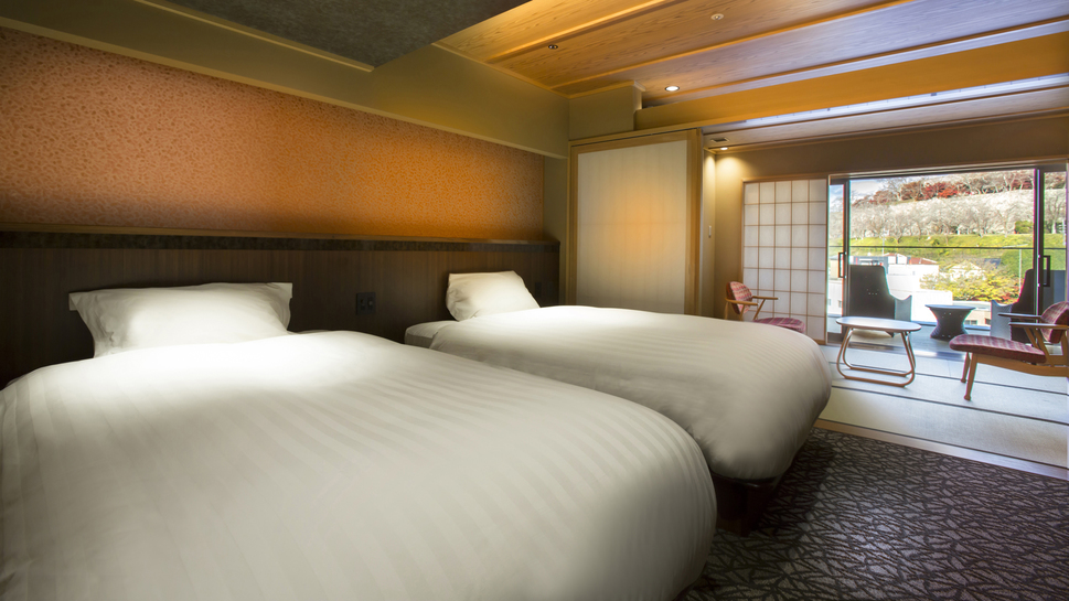 【特別フロア 湯楼】専有露天風呂テラス付和洋室A(一例)