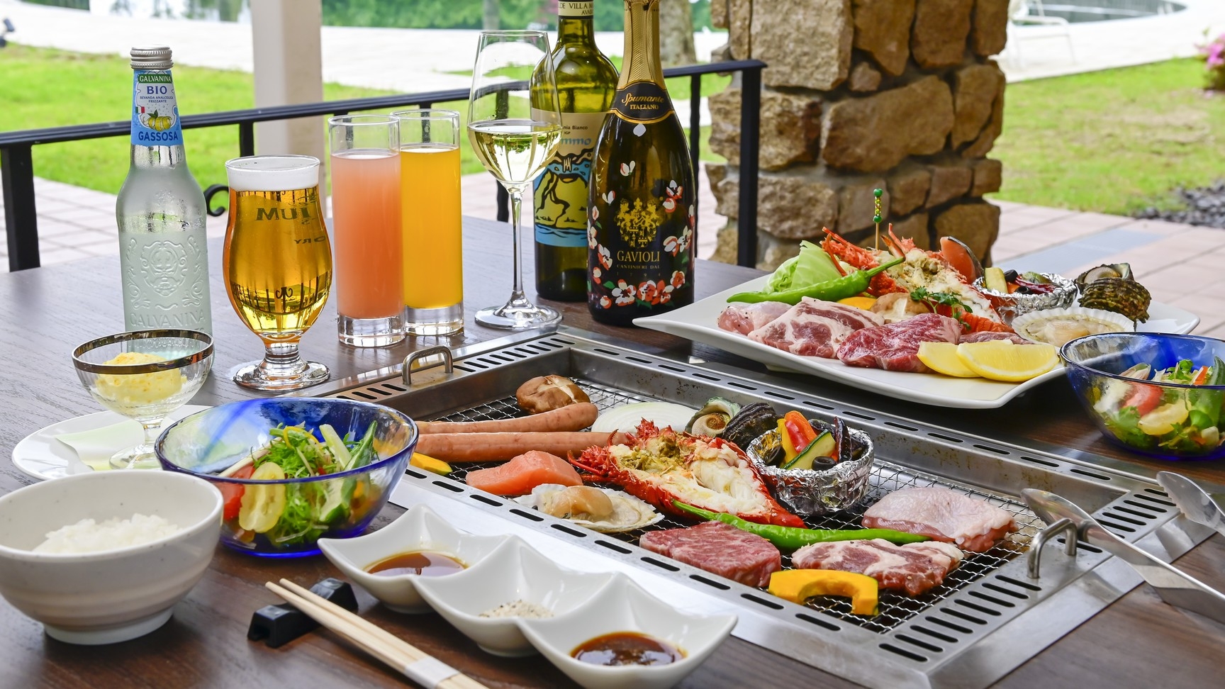 【グレードアップ★プラン】BBQコース◆夕食は贅沢にプールサイドで【飲み放題付き】〈夕朝食付プラン〉